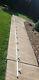 14' of antique rustic chippy white barn door roller track  2 pcs as pictured