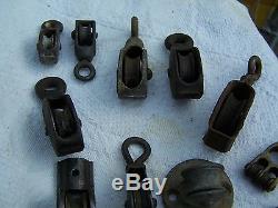 15 Antique Vintage Rope Pulleys Nautical Barn Old Window Steampunk