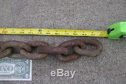 15 foot Extreme Heavy Duty Industrial Logging Primitive Chain Anchor Rusty