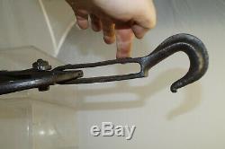 1850s 1860s Era Hawley McClure Cast Iron Advertising Hay Grappler Trolly Tool