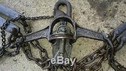 (1908) H563 Antique Myers Hay Double Grapple Forks Claw Trolley Farm Tool