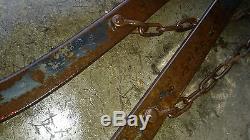 1938 ANTIQUE MYERS HAY GRAPPLE FORKS CLAW TROLLEY FARM TOOL, Original PAINT&ROPE