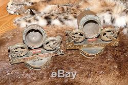 2 ANTIQUE AIR LINE CASH PULLEYS WithCUPS & CLIPS. VERY NICE CONDITION