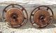 2 Pair Vintage KEEN KUTTER Cast Iron DOUBLE GEAR Wheel HK3 11 diameter