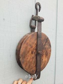21 Industrial Wood Steel Brass Rope Pulley Nautical Ships Block Tackle Boat
