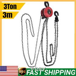 3 Ton Block and Tackle 3M Chain Block Hoist Crane Chain Lifting Pulley Tool