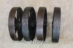 4 Old Toy Wagon 2 3/4 Cart Wheels Vintage Carriage Cast Iron spokes 1880's