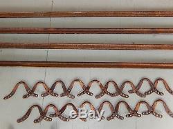 43' Antique Hay Barn Trolley Track Rail Hangers Stops Connectors Hooks & More