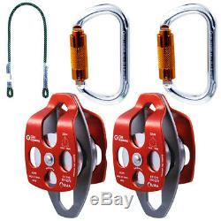 51 Pulley System Kit for Hauling Dragging Rigging Arborist Block and Tackle Set