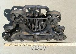 ANTIQUE CAST IRON STAR HAY CARRIER TROLLEY #564A PULLEY BARN Steampunkt Art Deco