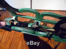 ANTIQUE CAST IRON & WOOD MYERS HOUZEL & CO HAY TROLLEY BARN PULLY CANTON OH
