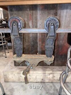 ANTIQUE HAY CARRIER TROLLEY PULLEY BARN MULTIUSE VINTAGE WITH 30 Track Included