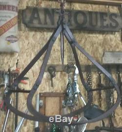 Antique Hay Double Harpoon Forks Claw Trolley Farm Tool, Center Spear! Grapple