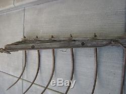 ANTIQUE HAY FORK for trolley JACKSON LIBBY WEIGHT FORK primitive farm barn tool