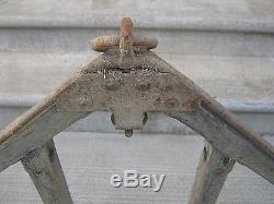 ANTIQUE HAY FORK for trolley JACKSON LIBBY WEIGHT FORK primitive farm barn tool