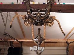 ANTIQUE HAY TROLLEY HAY CARRIER UNLOADER PROVANS PATENT DROP PULLEY TOOL 1893