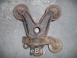 Antique J. M. Boyd 1884 Positive Lock Swivel Hay Trolley