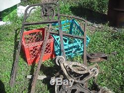 Antique Ney Barn Hay Trolley, Harpoon Fork Hay Bale Carrier/ Drop Pulleys(2)