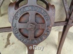ANTIQUE NEY HAY Harpoon (FORKS) with PULLEY FARM TOOL, ORIGINAL