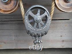 ANTIQUE ORIGINAL RESTORED F. E MYERS HAY TROLLEY RUSTIC DECOR BARN WithTRACK