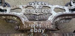 ANTIQUE/PRIMITIVE F. E MYERS HAY TROLLEY ORIGINAL RUSTIC DECOR WORKING WithTRACK