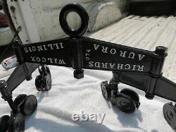 ANTIQUE PRIMITIVE HAY TROLLEY Aurora Ill. Richards-Wilco. Sand blasted & Painted