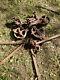 ANTIQUE VINTAGE HAY TROLLEY PULLEY With 4 CLAWS BOOMER CAST IRON
