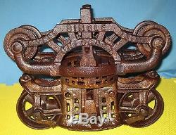 ANTIQUE/VTG CAST IRON Myers HAY TROLLEY UNLOADER CARRIER PULLEY FARM BARN