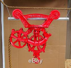 Atq Louden Senior Adjustable Hay Carrier Maleable Cast Iron Barn Trolley+drop