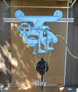 Atq Star #153 Sling Hay Carrier Maleable Cast Iron Barn Trolley+stowell Pulley