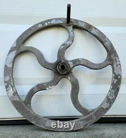 Antique 18 Rustic Farm Implement Industrial Pulley Wheel Steampunk Decor Gear