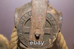 Antique 1897 THE NEY Hay Trolley WithCenter Pulley Carrier Cast Iron Farm Tool