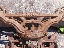 Antique 1903 F. E. Myers Cloverleaf Sur Lock Hay Trolley Barn Farm Carrier