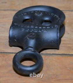 Antique Acme H. Beard Fayetteville NY barn trolley pulley rare pat applied for