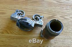Antique Air Line Cash Pulley With Cup & Clip. Very Nice Condition