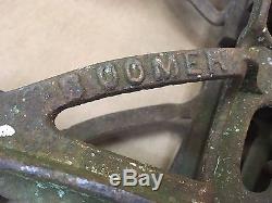 Antique BOOMER Cast Iron Unloader Carrier Hay Trolley & Pulley PAT 814