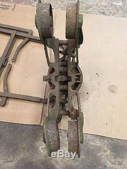 Antique BOOMER Cast Iron Unloader Carrier Hay Trolley & Pulley PAT 814