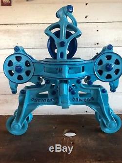 Antique BOOMER hay trolley and drop pulley everything works RARE