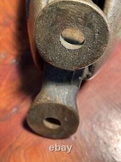 Antique Bronze Handsome Heavy Pulley And Flange