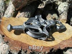 Antique CAST Iron HAY TROLLEY PULLEY PRIMITIVE BARN TOOL ORNATE RUSTIC DECOR