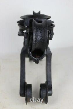 Antique Cast Iron Black Painted Barn Hay Trolley Main Shuttle Piece 17 x 12