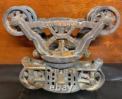 Antique Cast Iron Clover Leaf Unloader Hay Trolley Carrier Farm Tool F. E. Myers