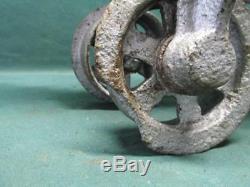 Antique Cast Iron F. E. Myers & Bros. Sure Grip Hay Unloader Trolley Pulley