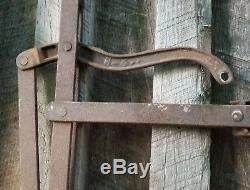 Antique Cast Iron Farm Barn Hay Bale Fork Hook Tool for Loft Carrier Trolley H