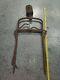 Antique Cast Iron Farm Barn Hay Bale Fork Hook WITH Loft Carrier Pulley