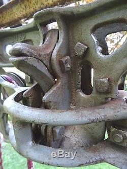 Antique Cast Iron HAY TROLLEY BARN B11HD withDrop Pulley Farm Tool WORKS