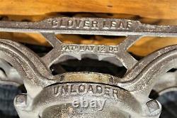 Antique Cast Iron HAY UNLOADER BARN TROLLEY DETROIT MI NICE! Clover Leaf 1903