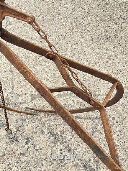Antique Cast Iron Hay Grapple Farm Barn Hook Metal Forks Country Decor