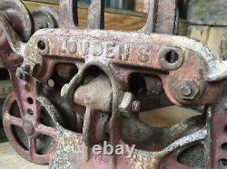 Antique Cast Iron Hay Trolley Barn Carrier Louden Vintage Farm Tool 1894 Patent