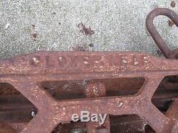 Antique Cast Iron Myers Cloverleaf Hay Trolley Unloader Patent 1903